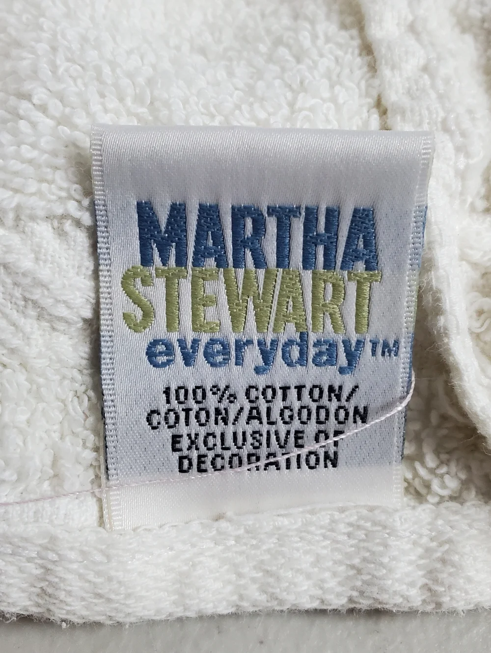 Martha Stewart Everyday Y2K Bathroom Towel Set Of 4 Fish Tropical Vintage White